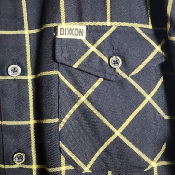 Dixxon Flannel Company Shirt Mens XL Black Yellow Chessboxin Plaid Casual - Picture 2 of 10